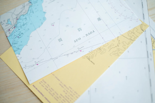 廃盤海図のアップサイクル ステーショナリー